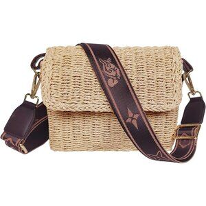 Womens Straw Crossbody Bag Beach Purse Casual Travel Shoulder Wallet